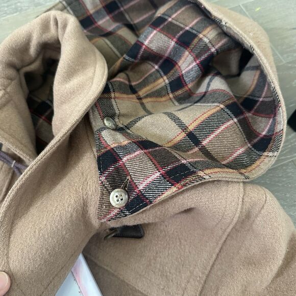 Vintage Evan-Picone Wool Duffle Coat Camel Toggle Jacket Made Yugoslavia - Picture 6 of 9